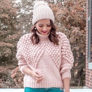 CHICWISH sexy funnel neck pompom sweater